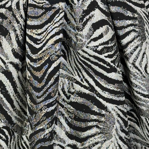 CITY TRIANGLES Animal Print Retro Strapless Semi Formal/Prom Dress B&W-9 - Picture 4 of 5